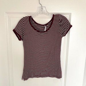 Maroon Striped Shirt